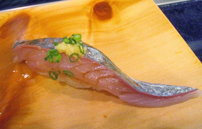 Foto eines Aji Nigiri Sushi